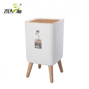 TG3760 方形高腳木紋（wén）垃圾（jī）桶 10L